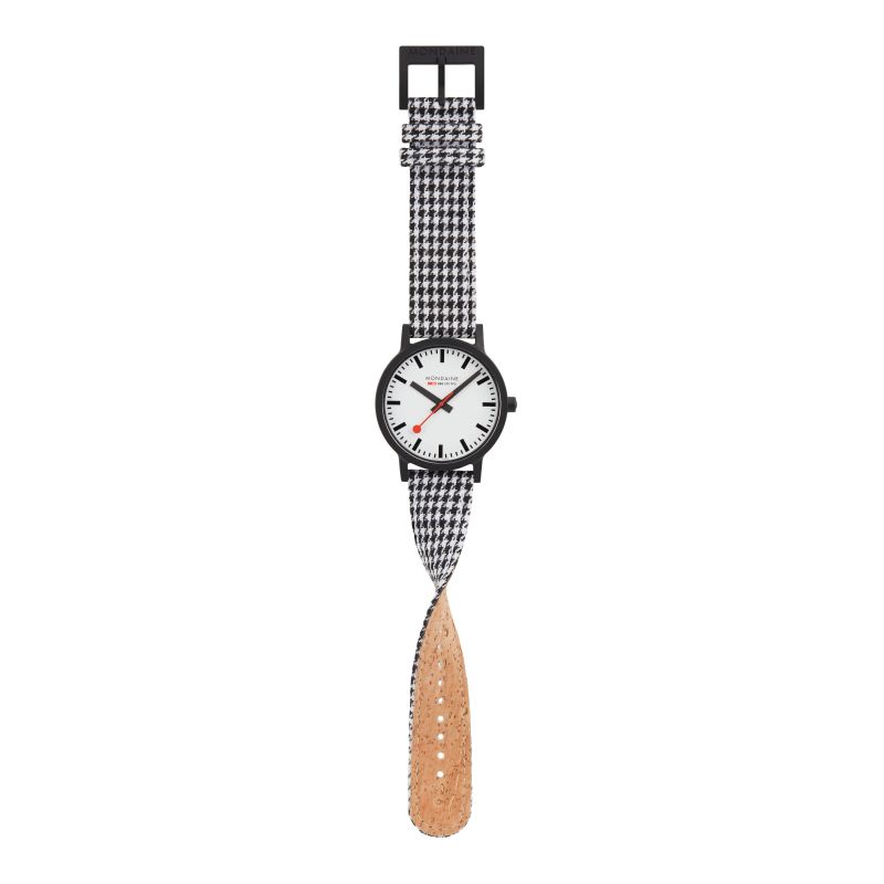 Mondaine Watch Essence Black White Pied MS1.41110.LN