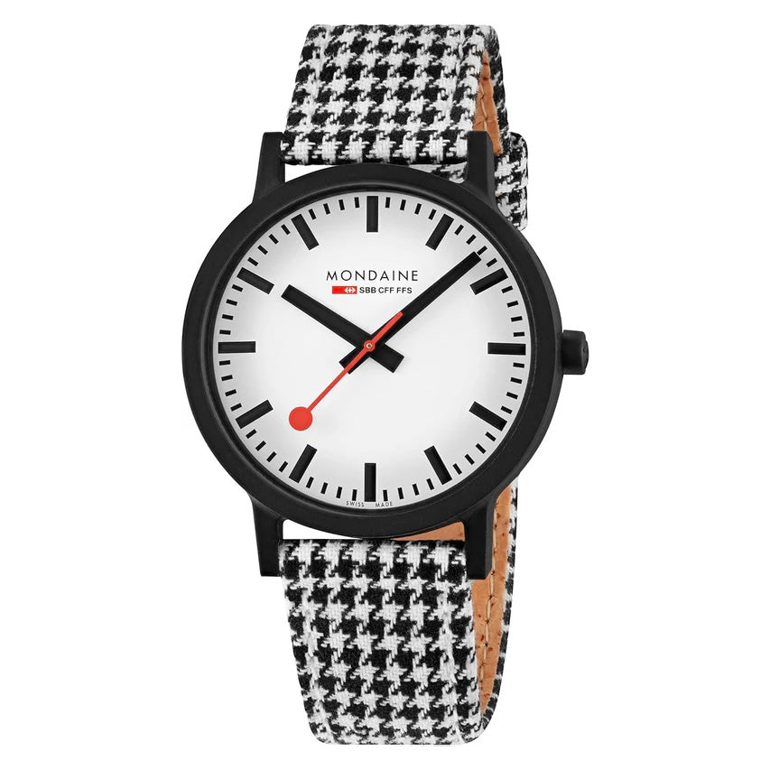 Mondaine Watch Essence Black White Pied MS1.41110.LN
