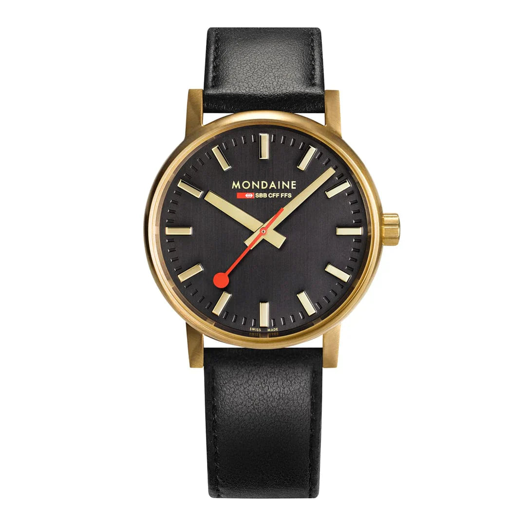 Mondaine Watch EVO2 Gold Black MSE.40122.LB