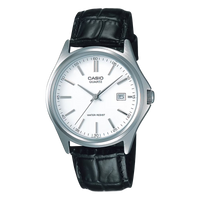 Thumbnail for Casio Men's 39mm White Leather Quartz Watch MTP-1183E-7ADF