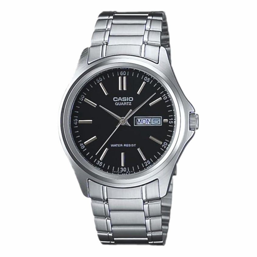 Casio Classic Unisex Black Silver Watch MTP-1239D-1ADF