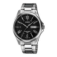 Thumbnail for Casio Day Date 41mm Silver Men's Black Analogue Watch MTP-1384D-1AVDF