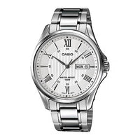 Thumbnail for Casio Day Date 41mm Silver Men's White Analogue Watch MTP-1384D-7AVDF