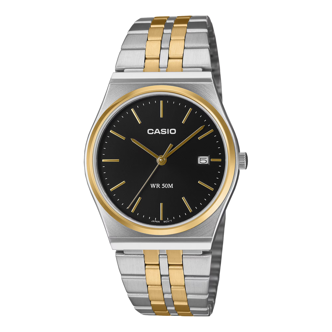 Casio Men's Quartz Dress Watch 40mm Two Tone Gold Black