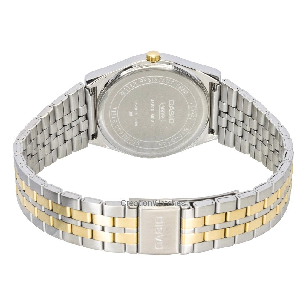 Casio Men's Quartz Dress Watch 40mm Two Tone Gold Black