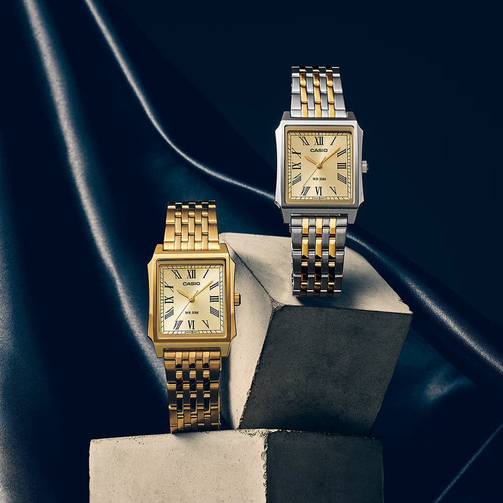 Casio Men's Watch 32mm Timeless Classic Two-Tone Gold Bracelet