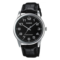 Thumbnail for Casio Unisex Black Leather Watch MTP-V001L-1BUDF