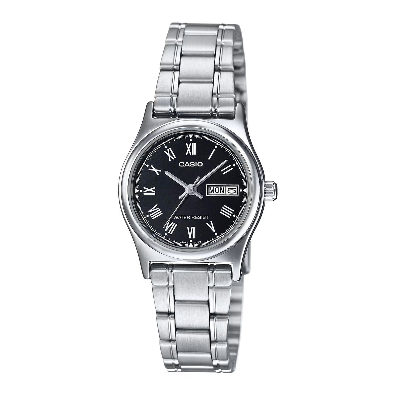 Casio Standard 25mm Silver Men's Black Silver Analogue Watch MTP-V006D-1BUDF
