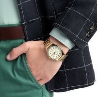 Thumbnail for Casio Dress 38mm Gold Men's Neutral Analogue Watch MTP-V006G-9BUDF