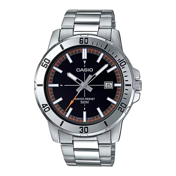 Casio Men's Watch 45mm Enticer Link Bracelet Black
