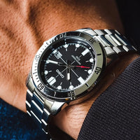 Thumbnail for Casio Men's Watch 45mm Enticer Link Bracelet Black Silver