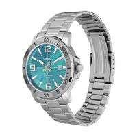 Thumbnail for Casio Men's Watch 45mm Enticer Link bracelet Turquoise Silver
