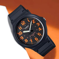 Thumbnail for Casio Standard 44mm Black Orange Men's Analogue Watch MW-240-4BVDF