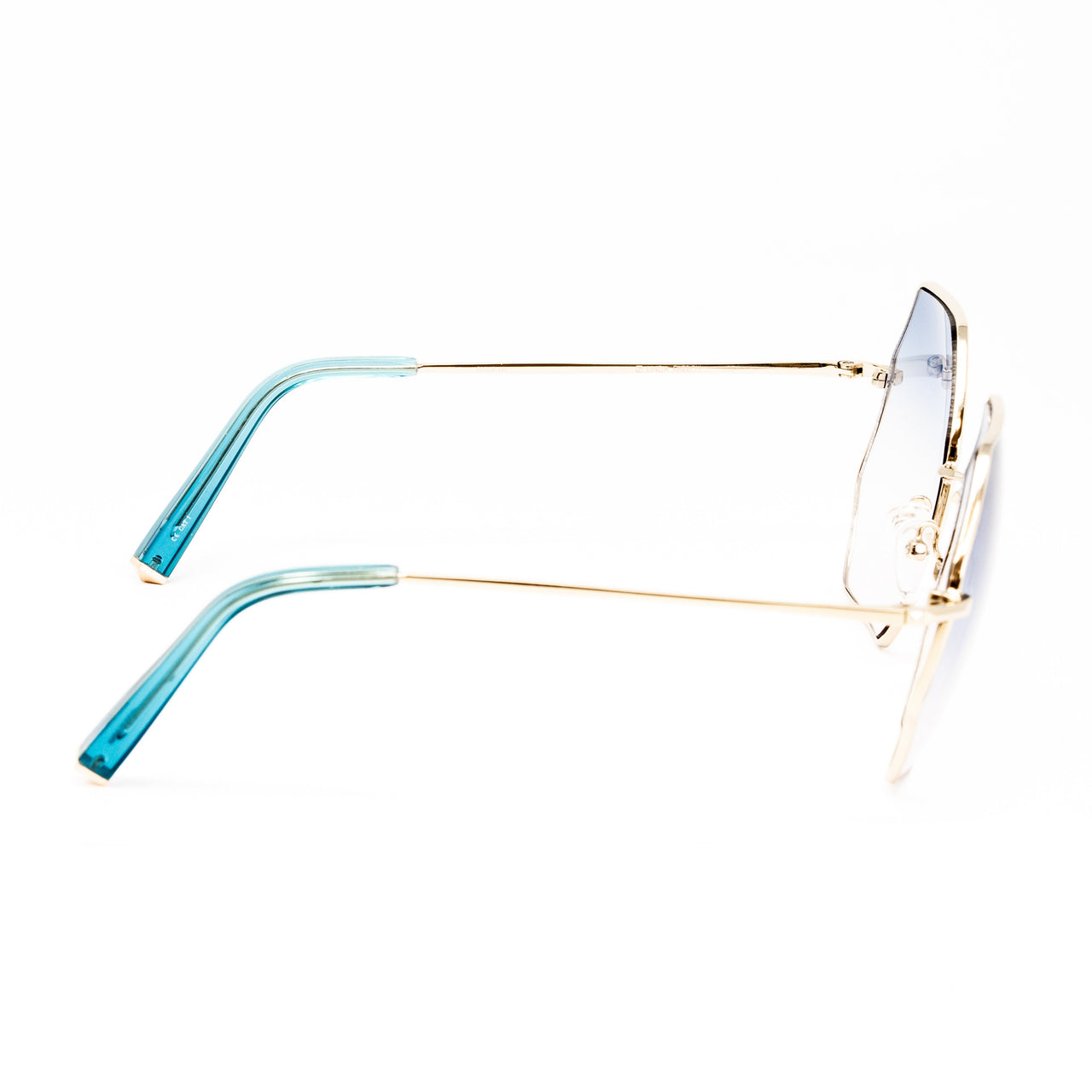 Matthew Williamson x Linda Farrow Blue Octagonal Sunglasses MW102C12SUN