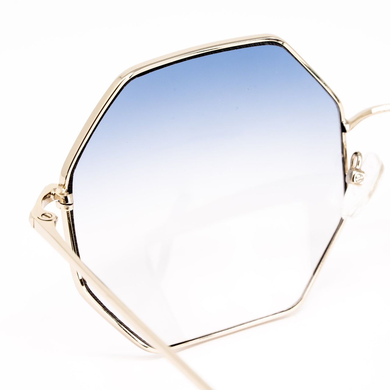 Matthew Williamson x Linda Farrow Blue Octagonal Sunglasses MW102C12SUN