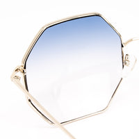 Thumbnail for Matthew Williamson x Linda Farrow Blue Octagonal Sunglasses MW102C12SUN