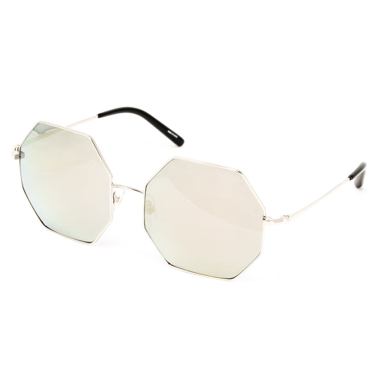 Matthew Williamson x Linda Farrow Octagonal Silver Sunglasses MW102C16SUN
