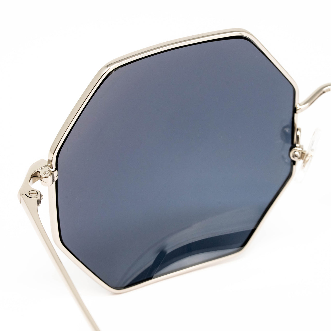 Matthew Williamson x Linda Farrow Octagonal Silver Sunglasses MW102C16SUN