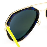 Thumbnail for Matthew Williamson x Linda Farrow Black/Blue Sunglasses MW126C3SUN