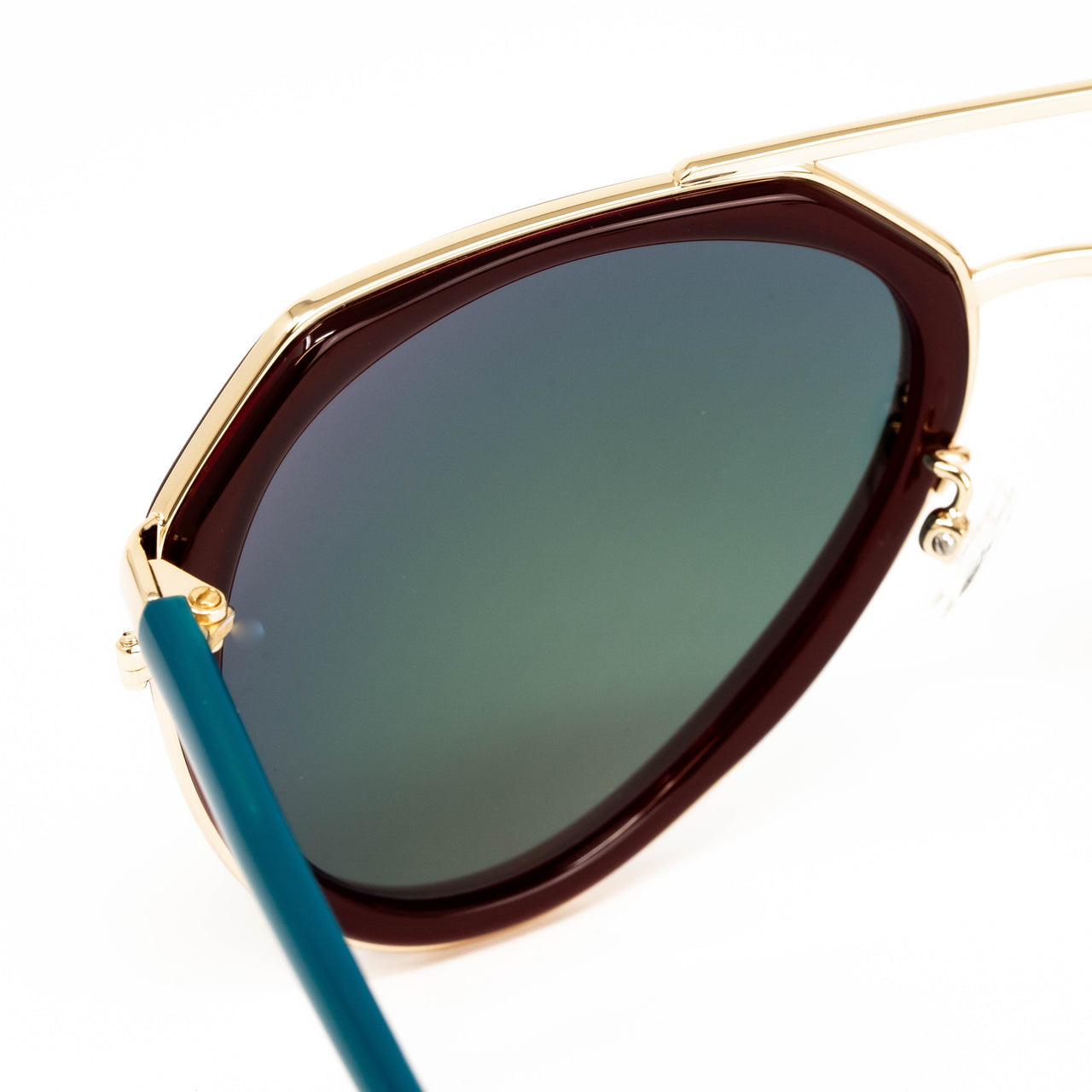 Matthew Williamson x Linda Farrow Red and Teal Sunglasses MW126C6SUN