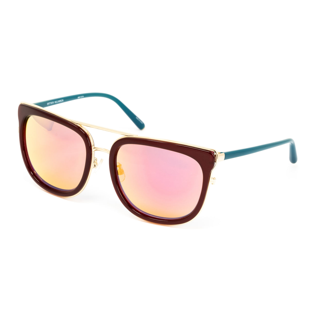 Matthew Williamson x Linda Farrow Burgundy Sunglasses MW127C6SUN