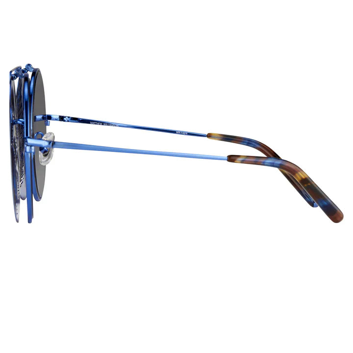 Matthew Williamson x Linda Farrow Blue Sunglasses MW142C4SUN