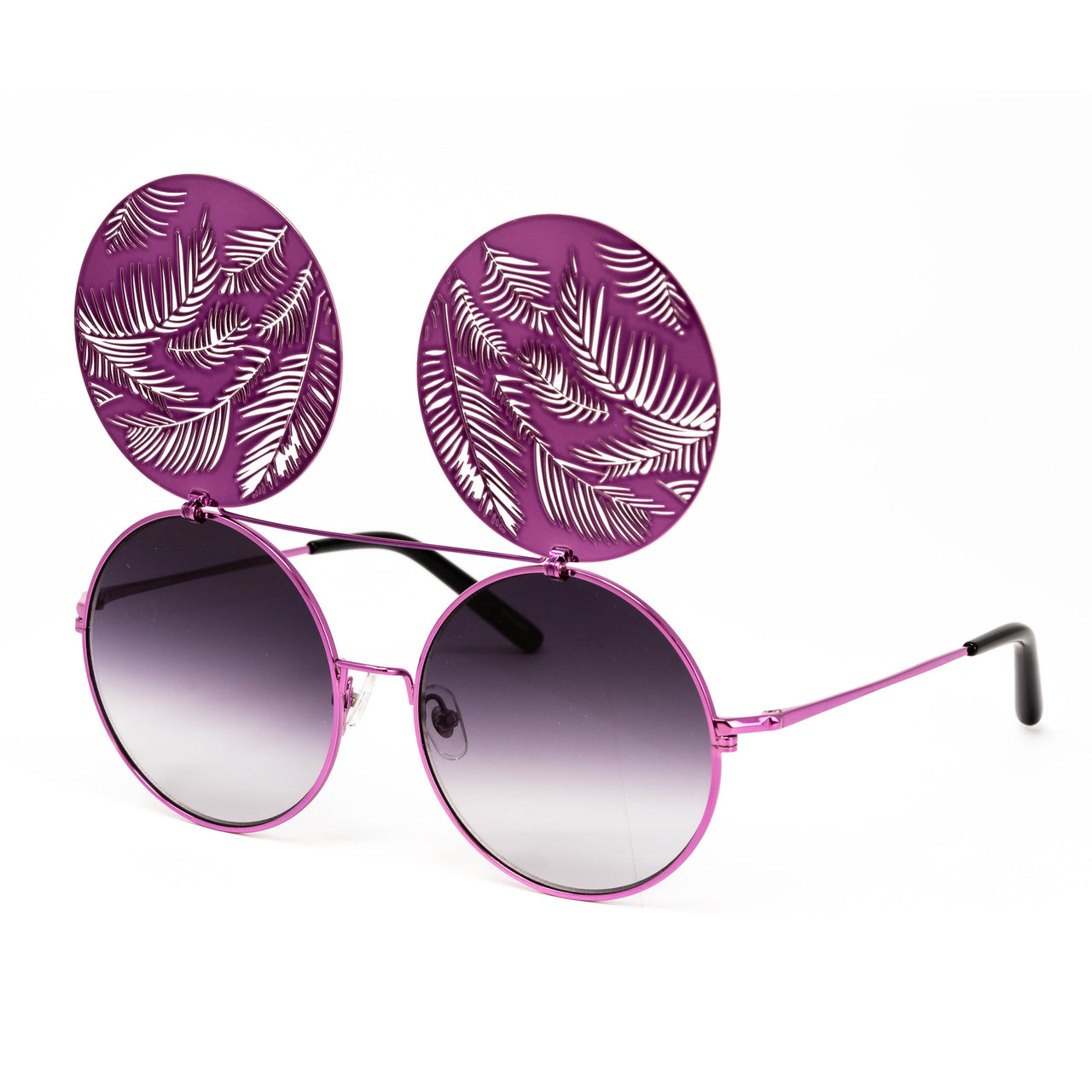 Matthew Williamson x Linda Farrow Purple Flip-up Sunglasses MW142C5SUN