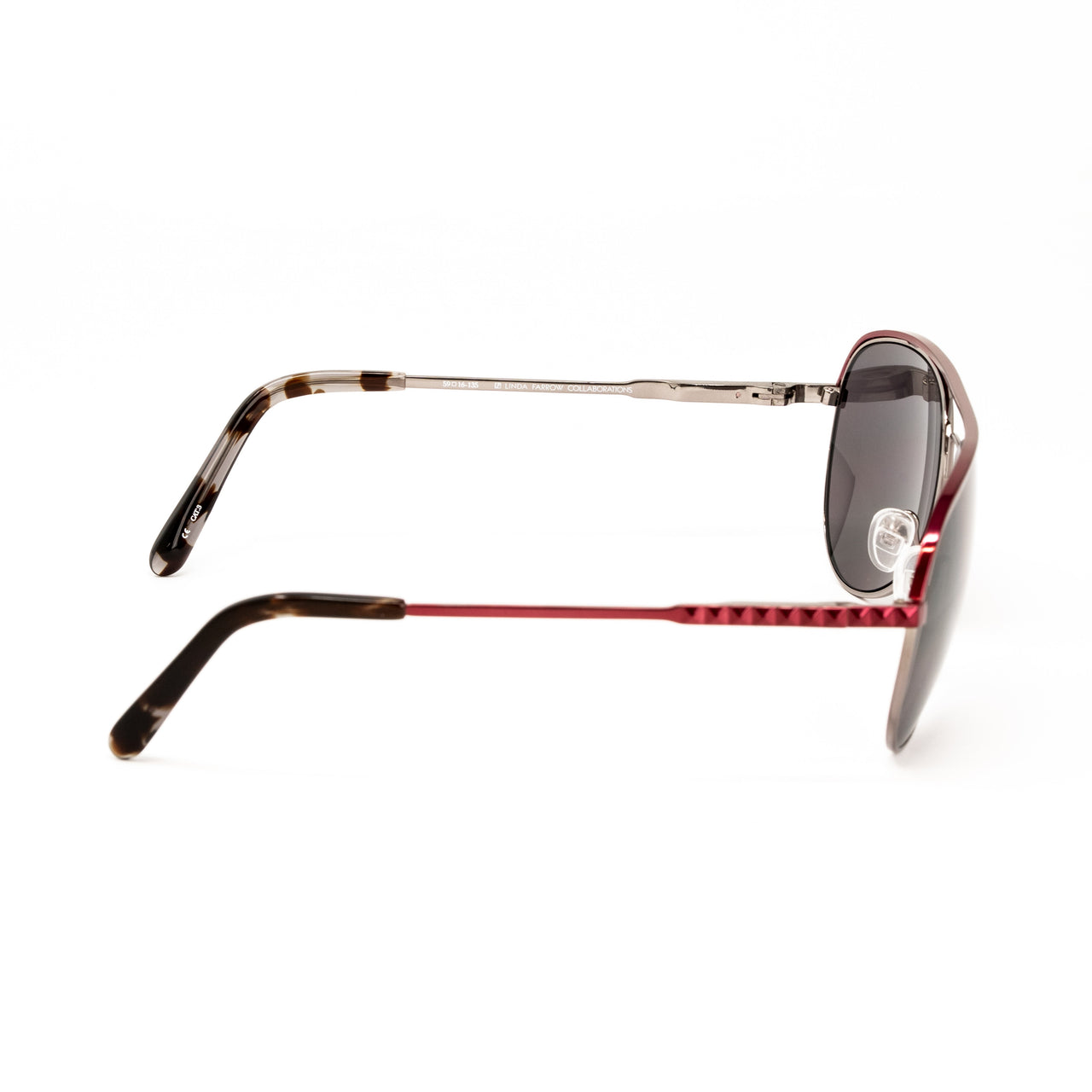 Matthew Williamson x Linda Farrow Burgundy Sunglasses MW21C1SUN