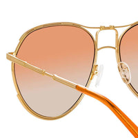 Thumbnail for Matthew Williamson x Linda Farrow Orange Sunglasses MW254C3SUN
