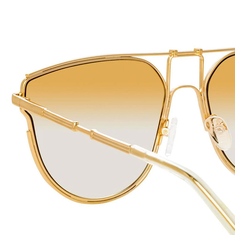 Matthew Williamson x Linda Farrow yellow Sunglasses MW255C2SUN