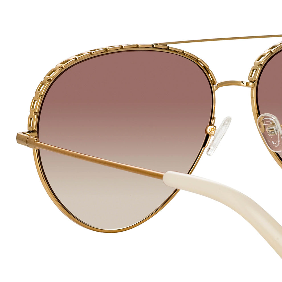 Matthew Williamson x Linda Farrow Gold Sunglasses MW273C2SUN