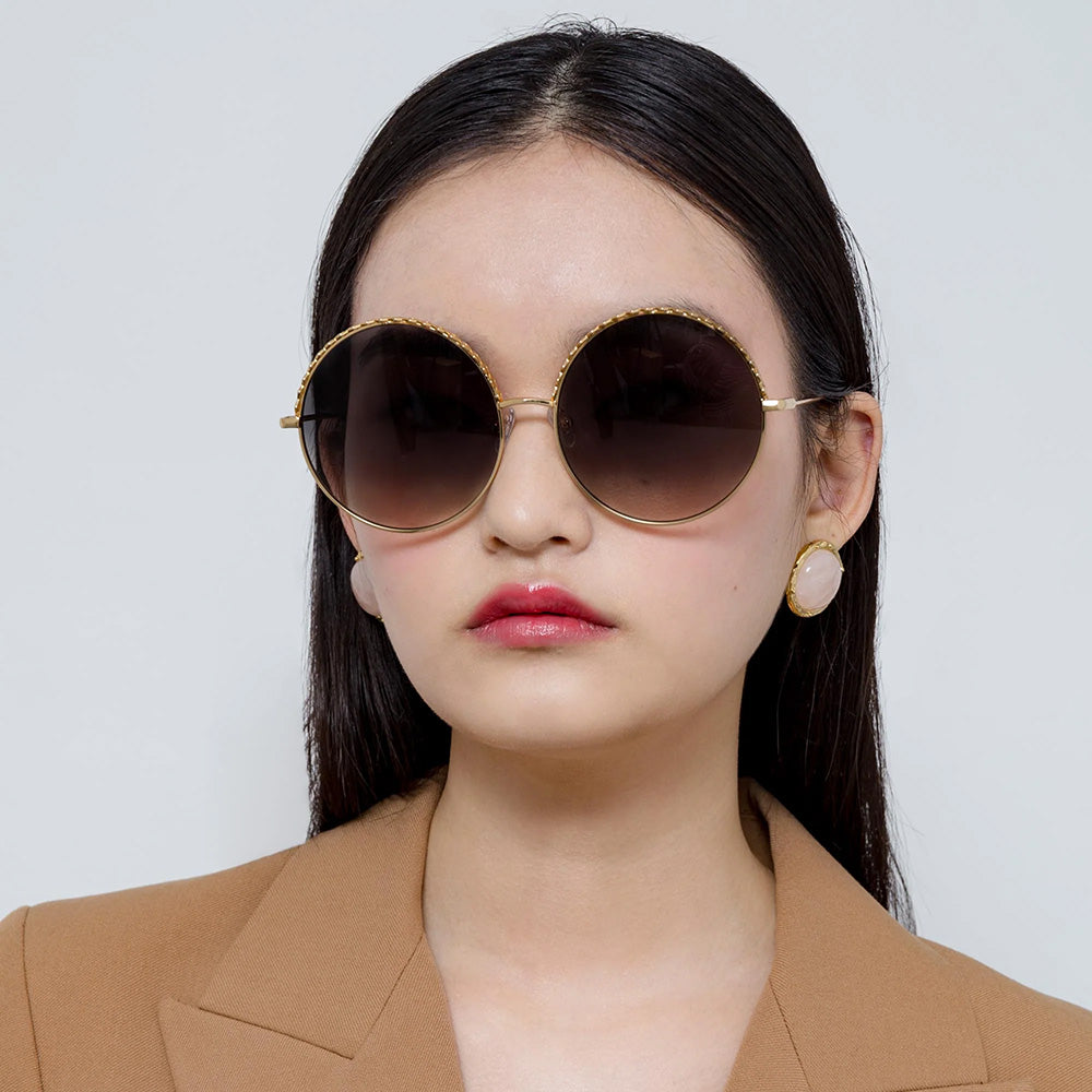 Matthew Williamson x Linda Farrow Gold Sunglasses MW274C4SUN