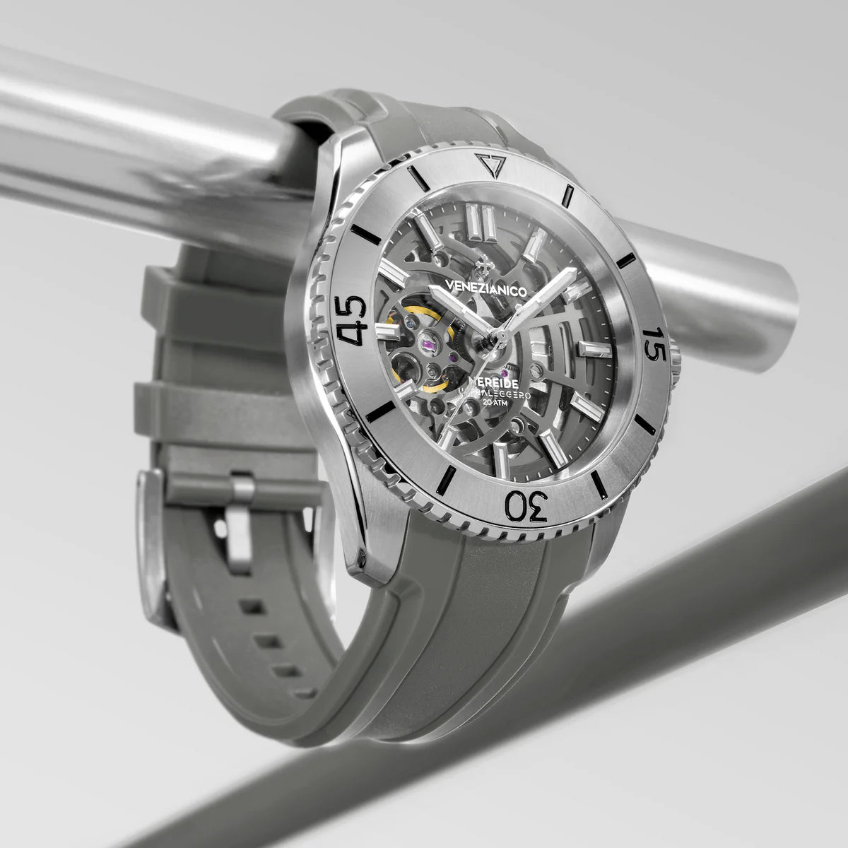 Venezianico Automatic Watch Nereide UltraLeggero 42 Skeleton Grey 3921508