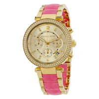 Thumbnail for Michael Kors Ladies Watch Chronograph Parker 39mm Yellow Gold MK6363