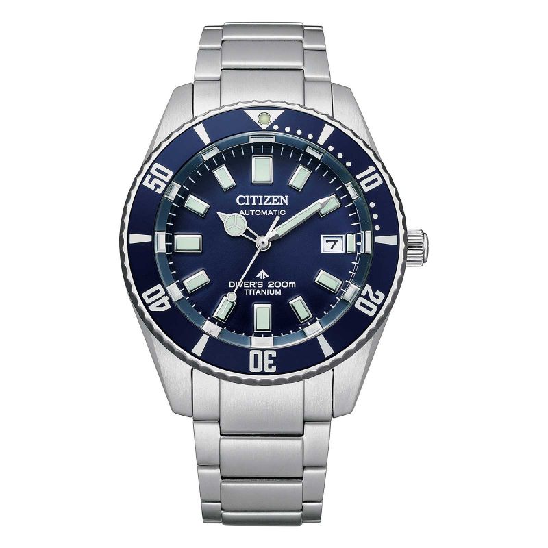 Citizen Men's Watch Promaster Diver Automatic Super Titanium Blue NB6021-68L