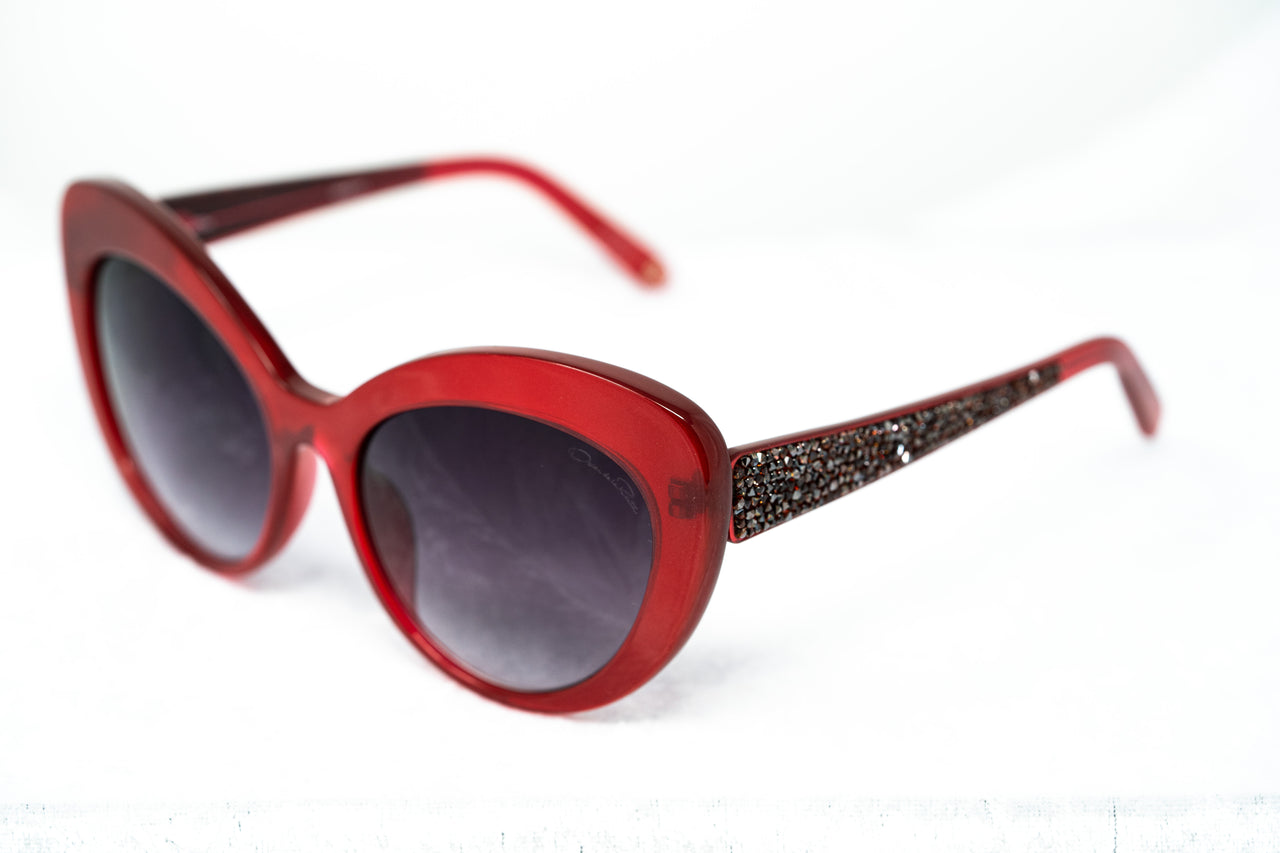 Oscar De La Renta Women's Sunglasses Cat-Eye Red Grey ODLR65C3SUN