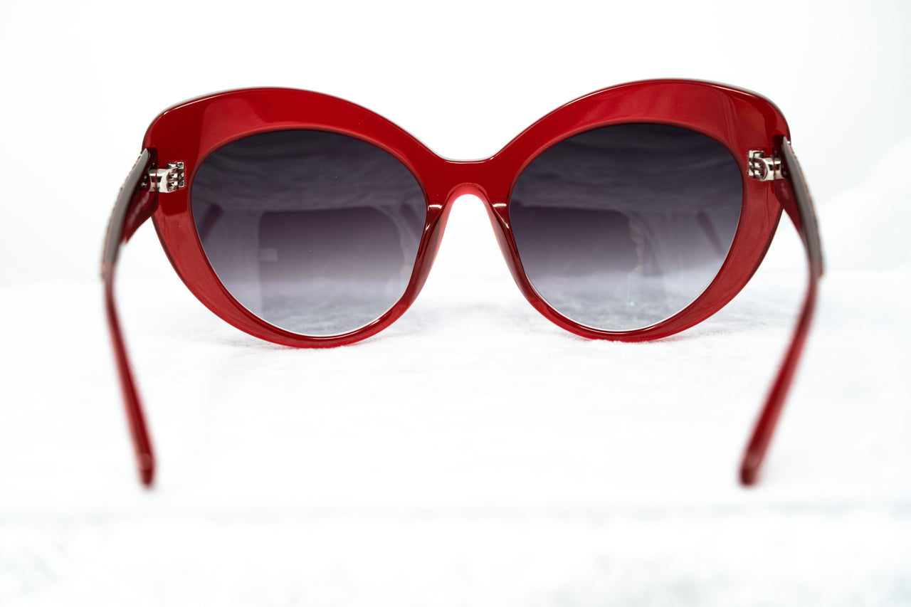 Oscar De La Renta Women's Sunglasses Cat-Eye Red Grey ODLR65C3SUN