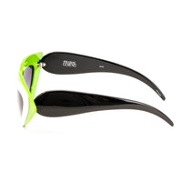 Thumbnail for Prabal Gurung x Linda Farrow Cat Eye Pop Art Green White Polarised Sunglasses