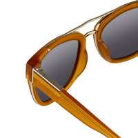 Thumbnail for Phillip Lim X Linda Farrow Brown Grey Sunglasses PL144C3SUN