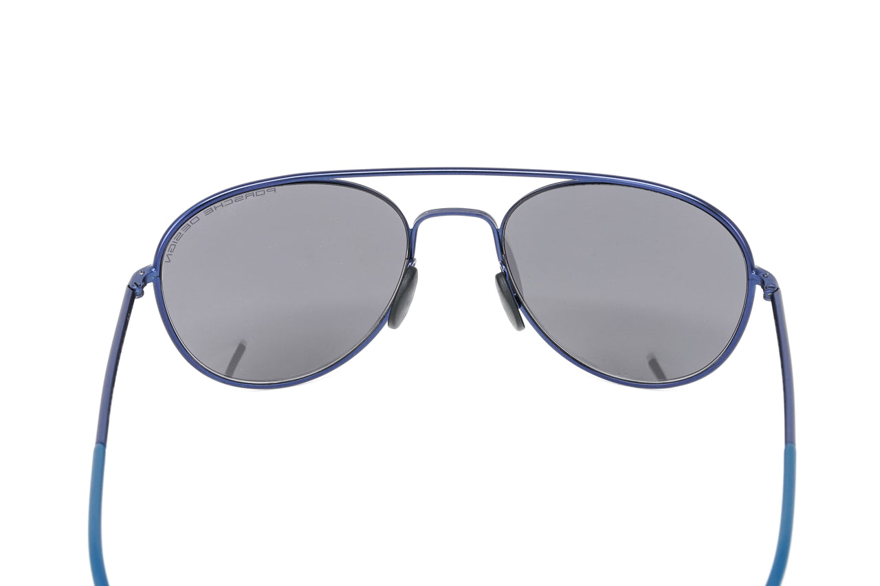 Porsche Design Unisex Sunglasses Pilot Blue Mirror Lenses P8606 A