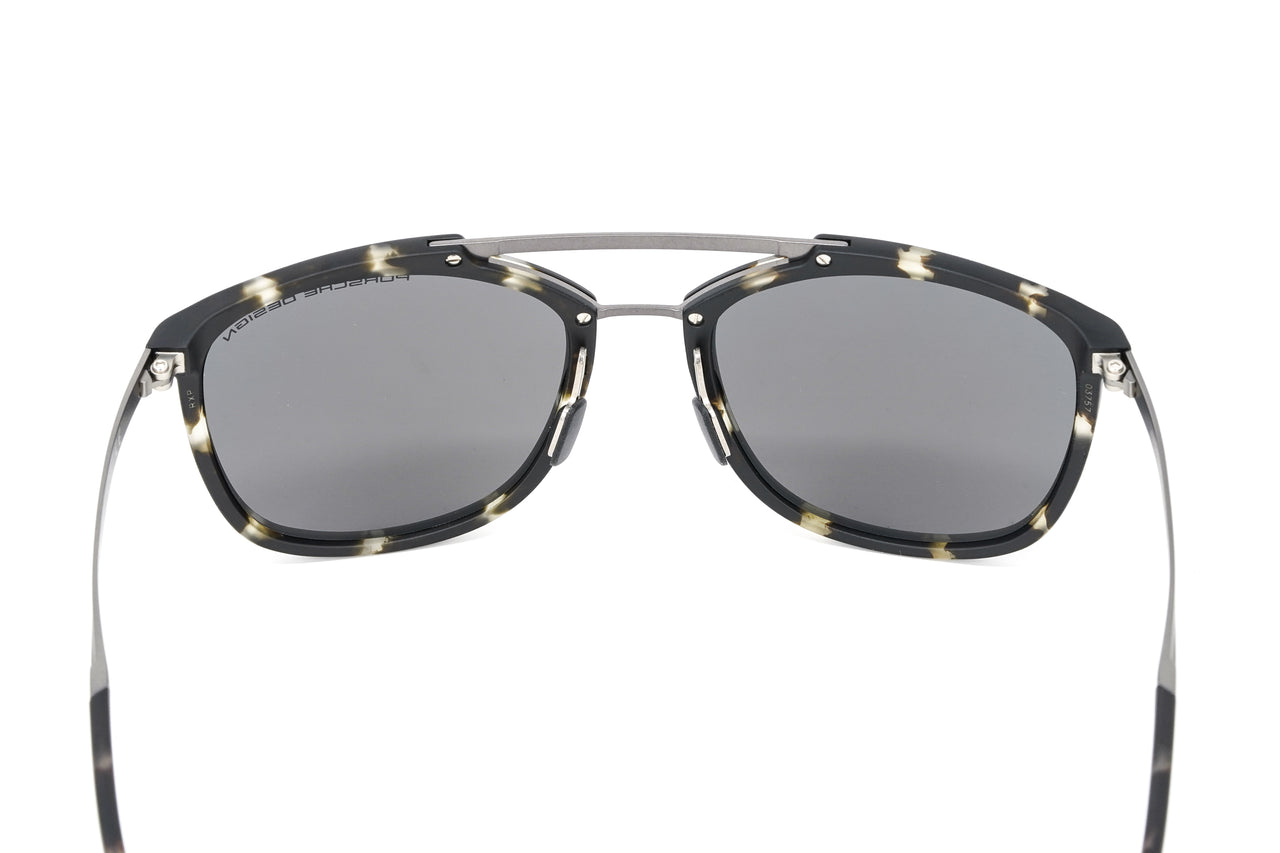 Porsche Design Men Sunglasses Havana Dark Blue Mirrored P8671 B