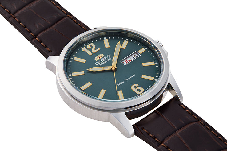 Orient Men's Green Dial Day-Date Automatic Watch RA-AA0C06E