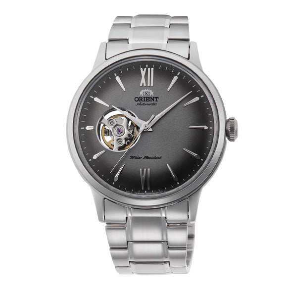 Orient Mechanical Classic Grey Open Heart Men's Watch RA-AG0029N
