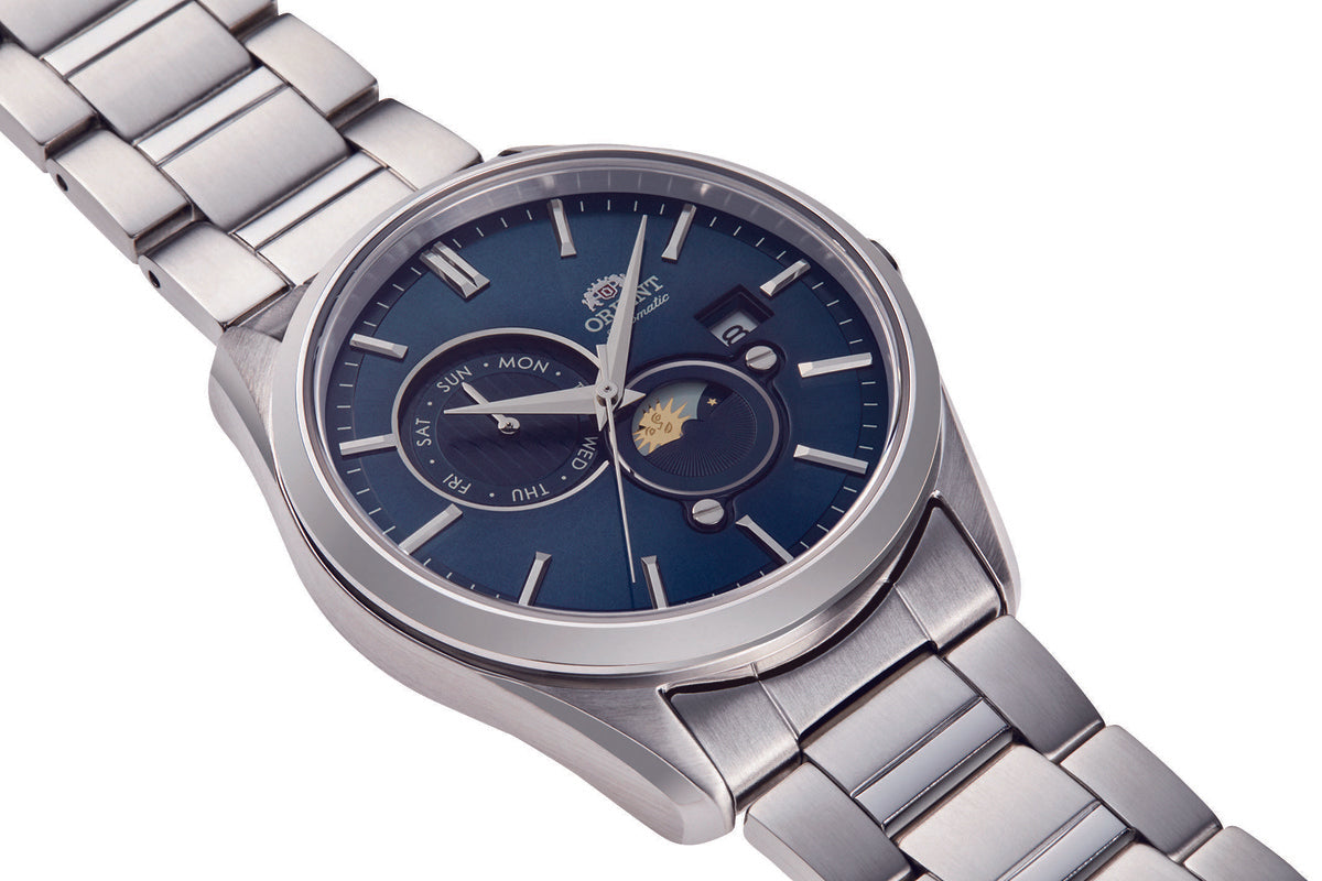 Orient Men's Blue Dial Day/Night Indicator Watch RA-AK0308L