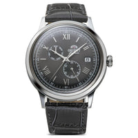 Thumbnail for Orient Classic Grey Dial Leather Strap Automatic Watch RA-AK0704N