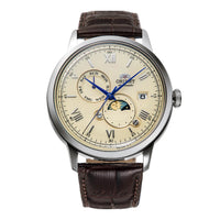 Thumbnail for Orient Bambino Men's Ivory Sun & Moon Automatic Watch RA-AK0803Y