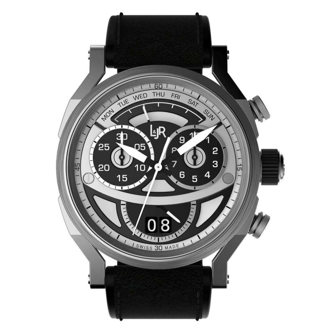 L&JR Men's Chronograph Day and Date Steel 2 Tone - S1503