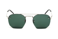 Thumbnail for Saint Laurent Men's Sunglasses Irregular Rimless Silver/Green SL 422 004 52