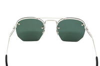 Thumbnail for Saint Laurent Men's Sunglasses Irregular Rimless Silver/Green SL 422 004 52