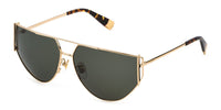 Thumbnail for Furla Women's Sunglasses Half-Moon Pilot Gold SFU463 300Y